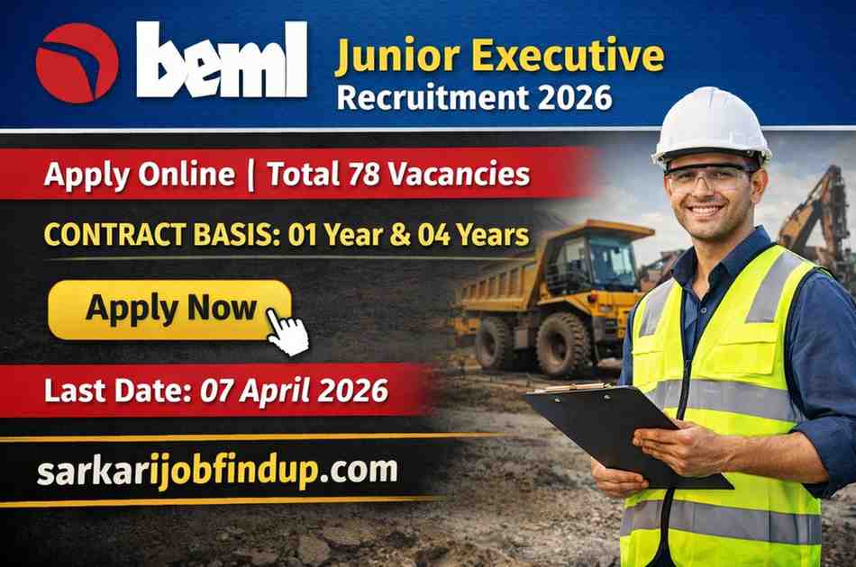 BEML Junior Executive Recruitment 2026 