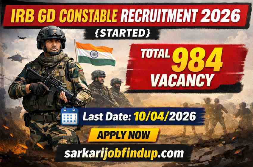 IRB GD Constable Recruitment 2026 