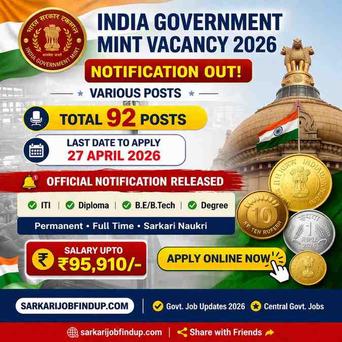 India Government Mint Vacancy 2026 