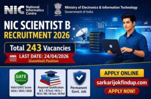 NIC Scientist B Recruitment 2026