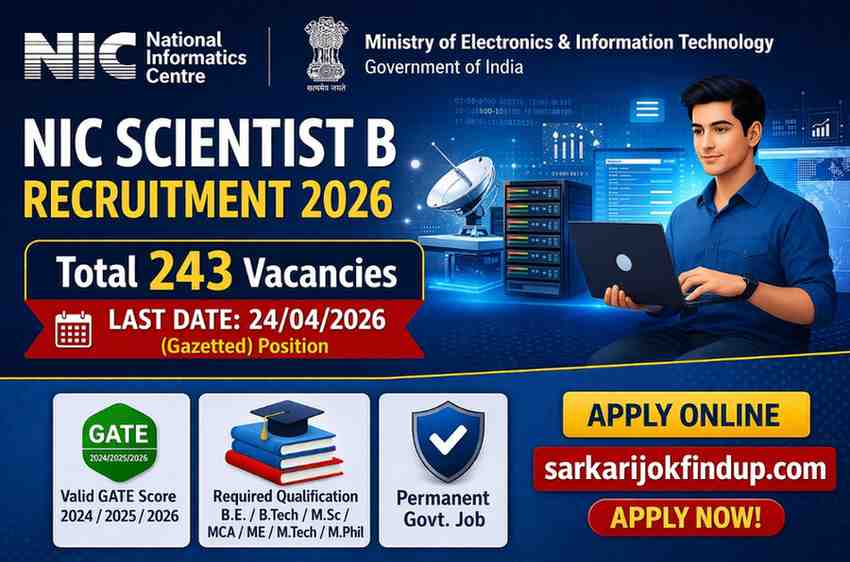 NIC Scientist B Recruitment 2026 