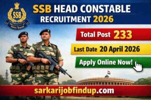 SSB Head Constable Recruitment 2026 Apply Online For 233 Post SSB Head Constable Recruitment 2026