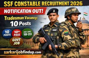SSF Constable Recruitment 2026 Apply Online For 10 Post SSF Constable Recruitment 2026