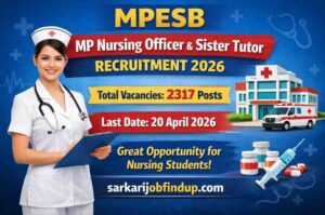 MPESB MP Nursing Officer & Sister Tutor Recruitment 2026